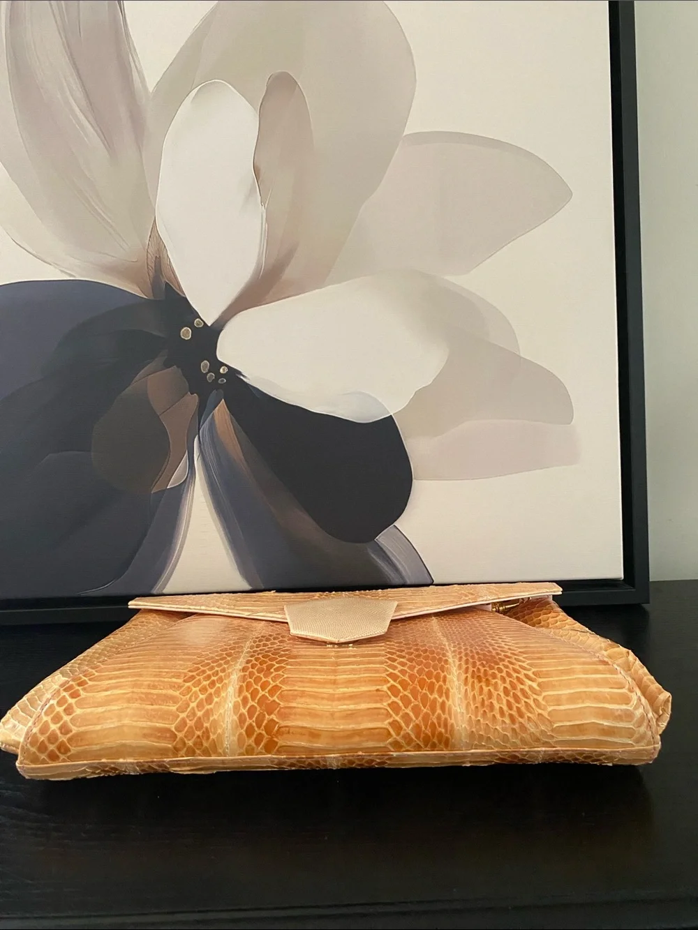 Vintage 80’s J. Renee Tan Snakeskin Bag